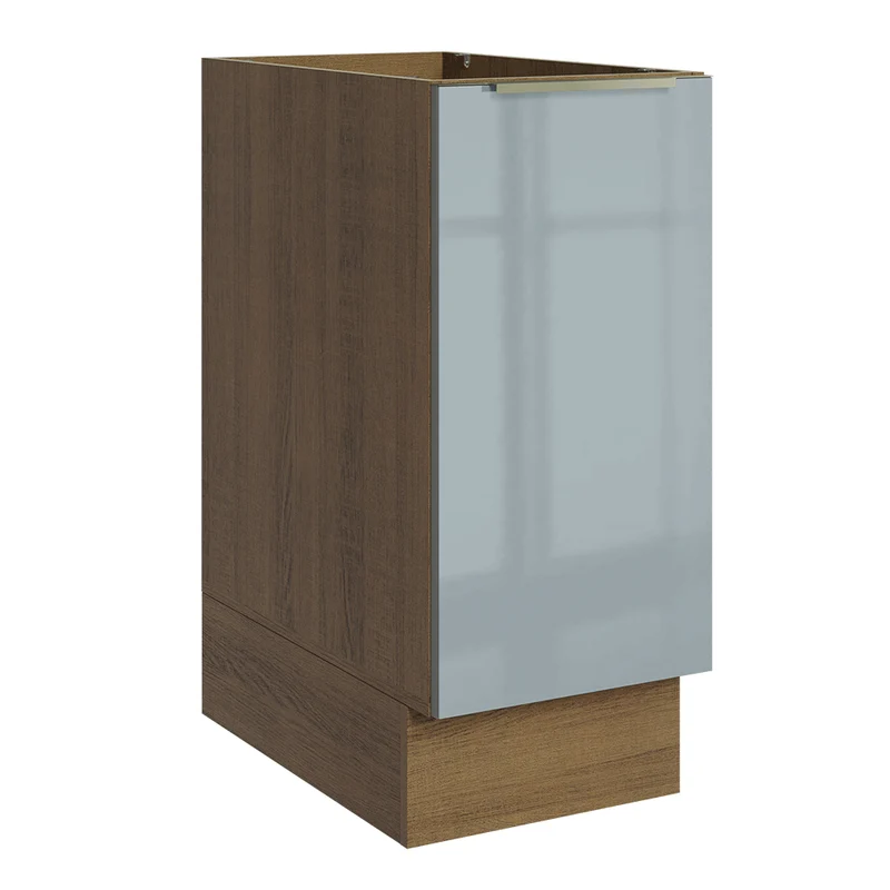 Balcão de Cozinha 35 x 60 cm 1 Porta (Sem Tampo) Rustic/Cinza Lux Madesa