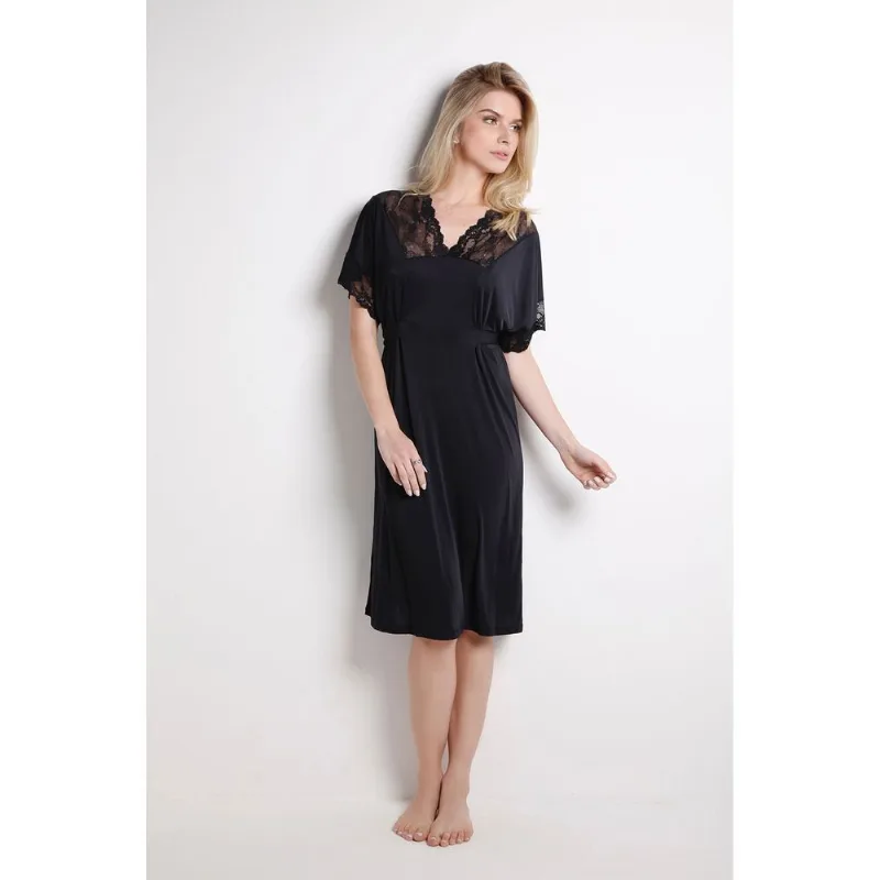 Caftan Em Renda - Lace - 314.33 - Preto - Tam Peq
