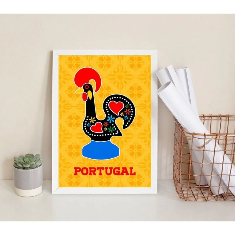 Quadro Decorativo Galo Barcelos- Portugal 24X18Cm