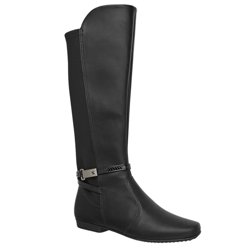 Bota Cano Longo Salto Baixo Preto