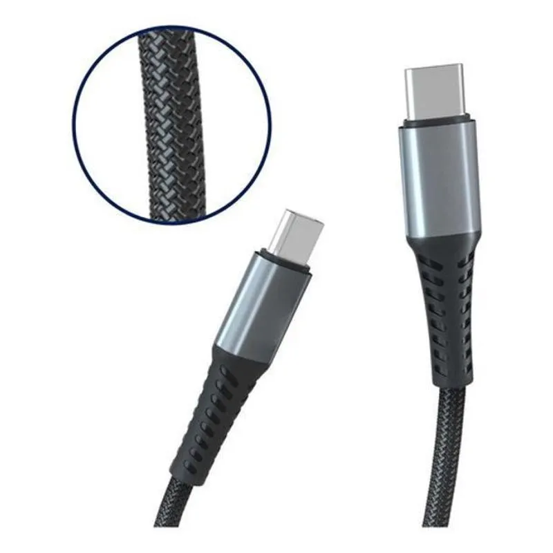 Cabo Tipo-C para Tipo-C 1m Nylon Turbo pd 60W (max)