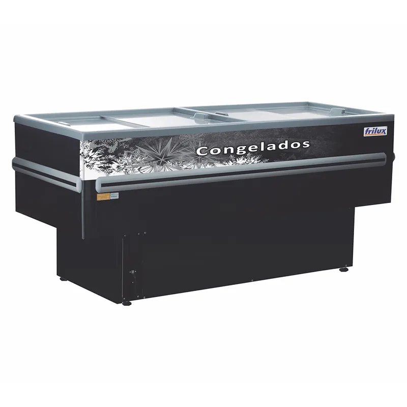 Ilha Para Congelados Rf-033 - Preta 750 L 0 A -18°c Controlador Digital - Frilux 220v Frilux