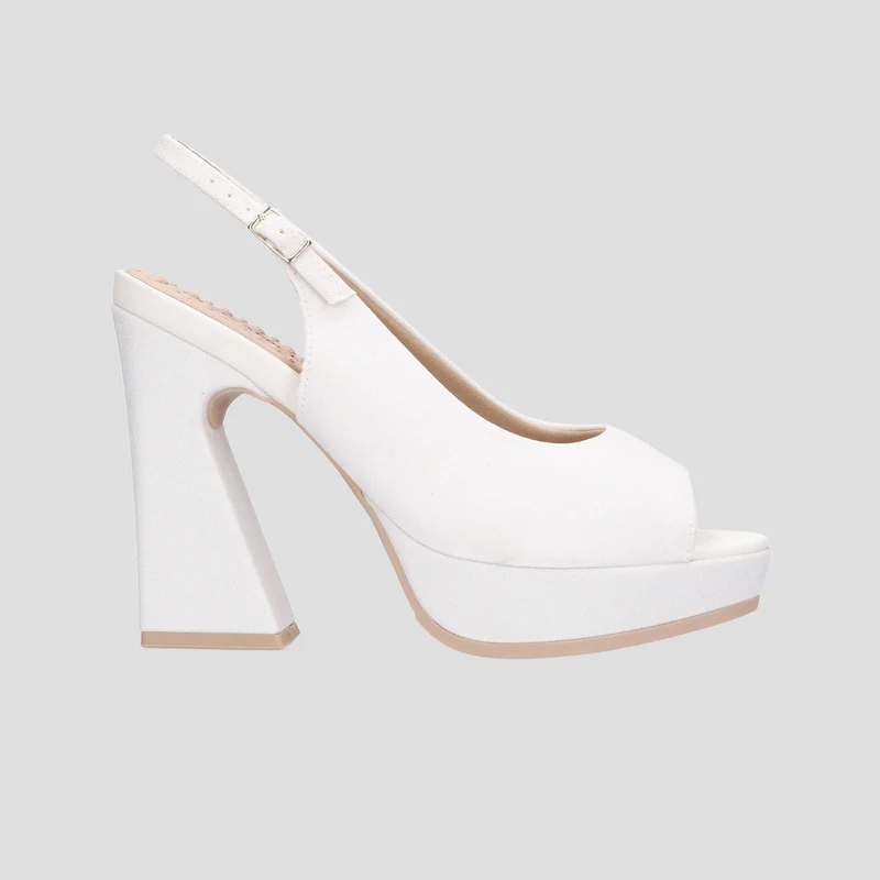 Sandalia Cristine Glitter Blanco / 35