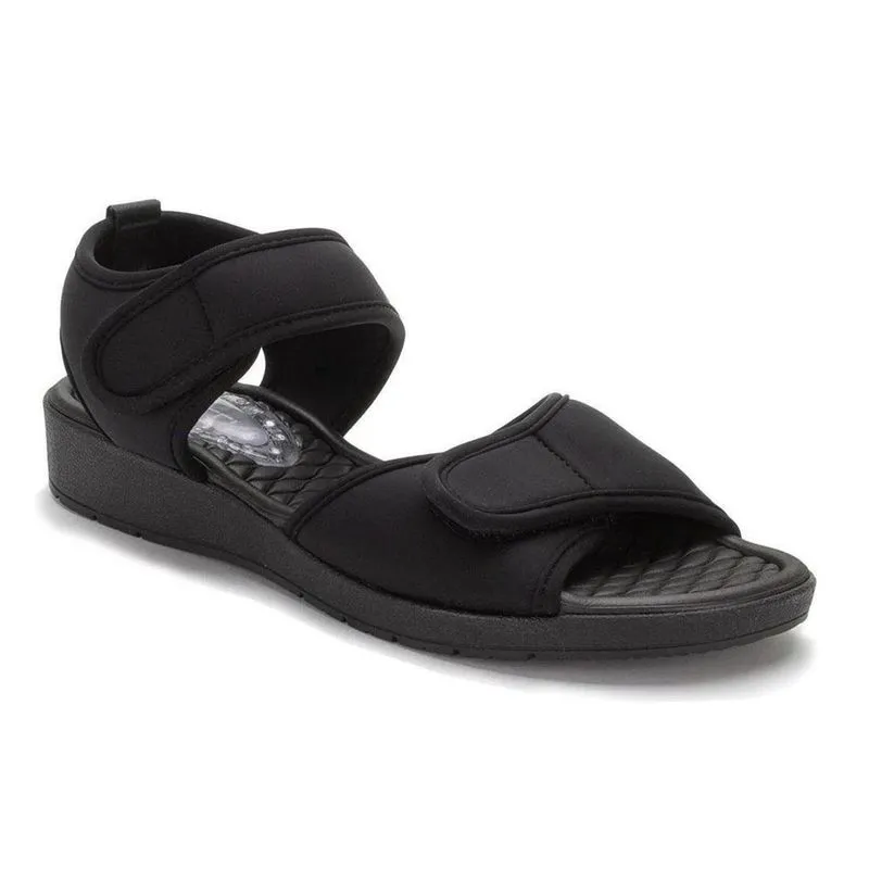 Sandália Anabela com velcro neoprene Piccadilly
