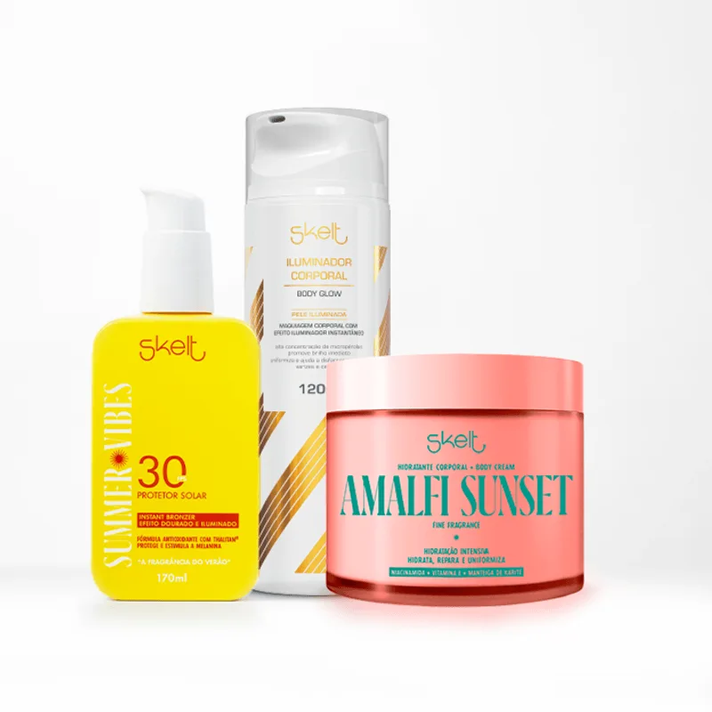 Trio Glow Amalfi Sunset + Protetor Solar FPS 30