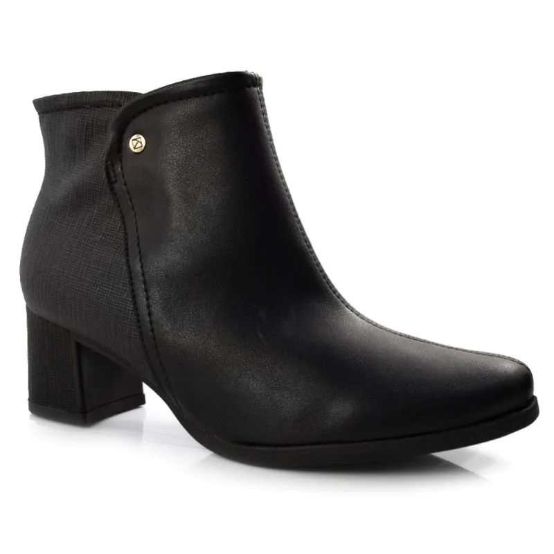 Ankle Boots de Salto Médio Piccadilly Preto 654011 34