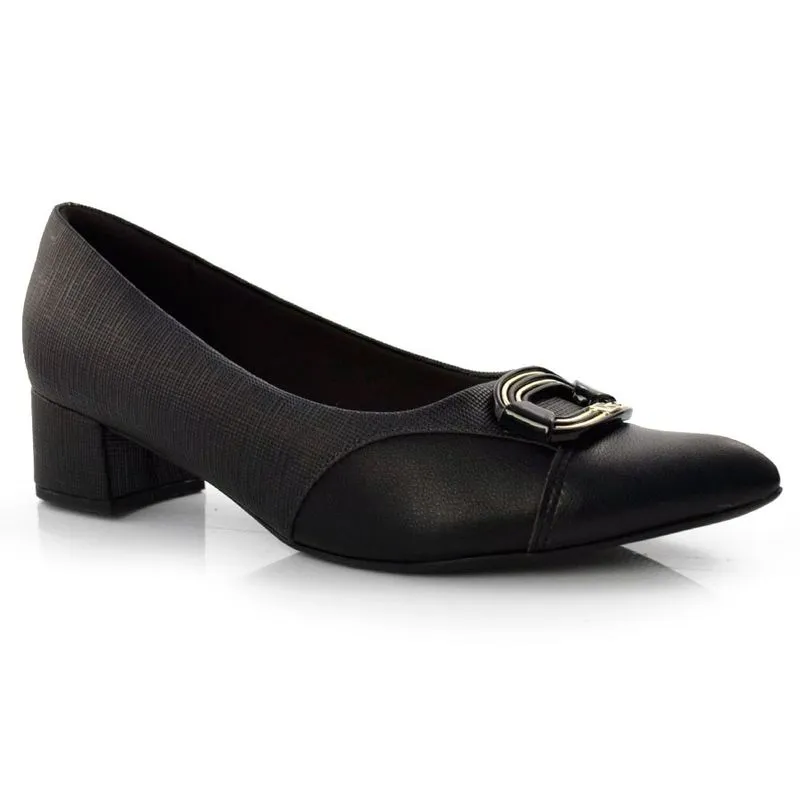 Scarpin de Salto Bloco Piccadilly Preto 739029 38
