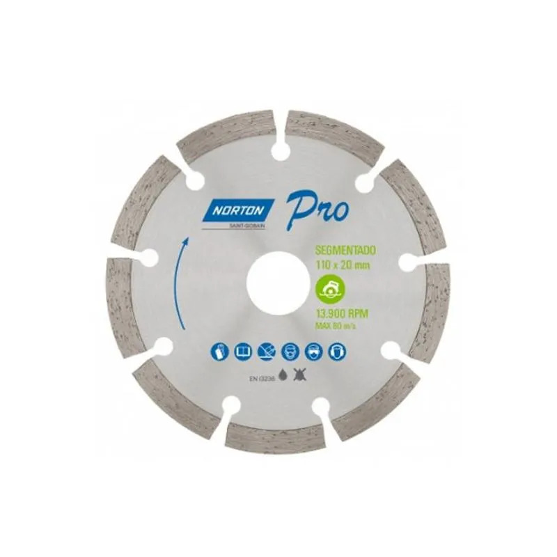 Disco Corte Diamantado Norton Classic Segmentado 180mm x 22,23mm