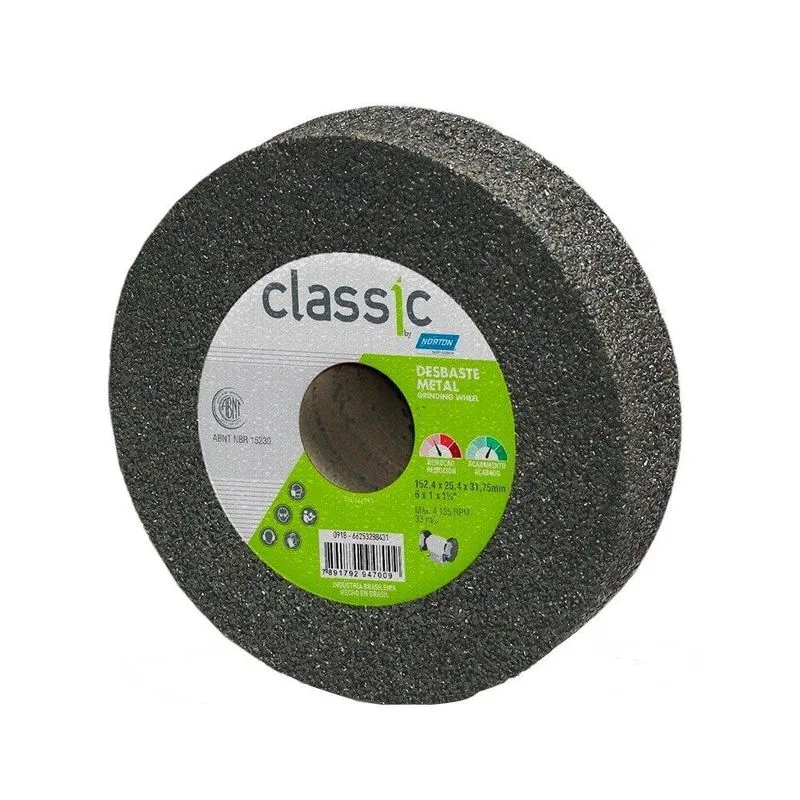 Rebolo Norton Classic 152.4x25.4x31.75 Art A-24 Embalagem Com 10 Unidades