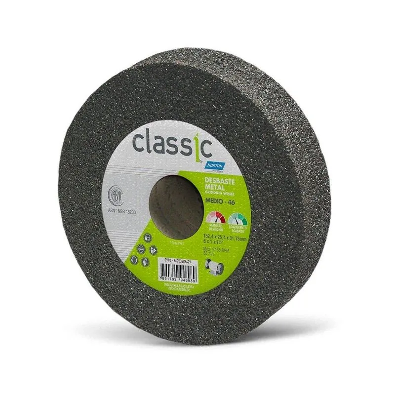 Rebolo Norton Classic 152.4 X 25.4x31.75 Art A-46 - Embalagem Com 10 Unidades