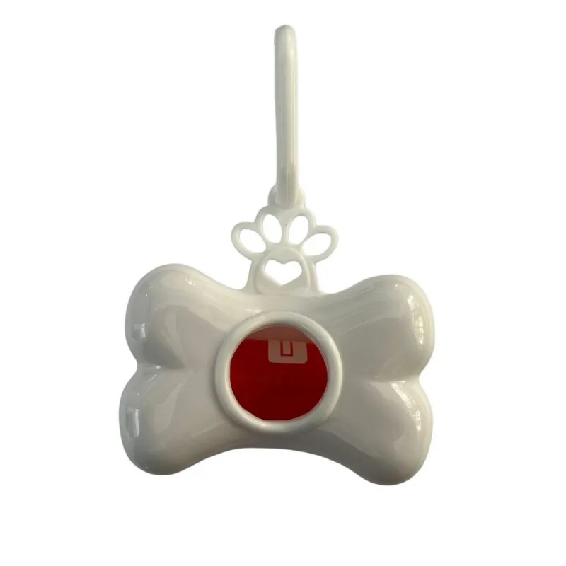Porta Saquinho Com 1 Refis Cães Recolher Cocô Cor Branco