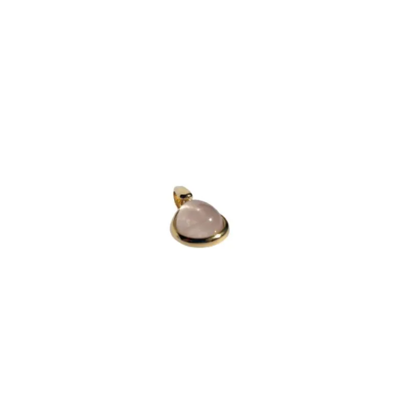 Pingente Quartzo Rosa Dourado Semijoia Lizzy Fatin