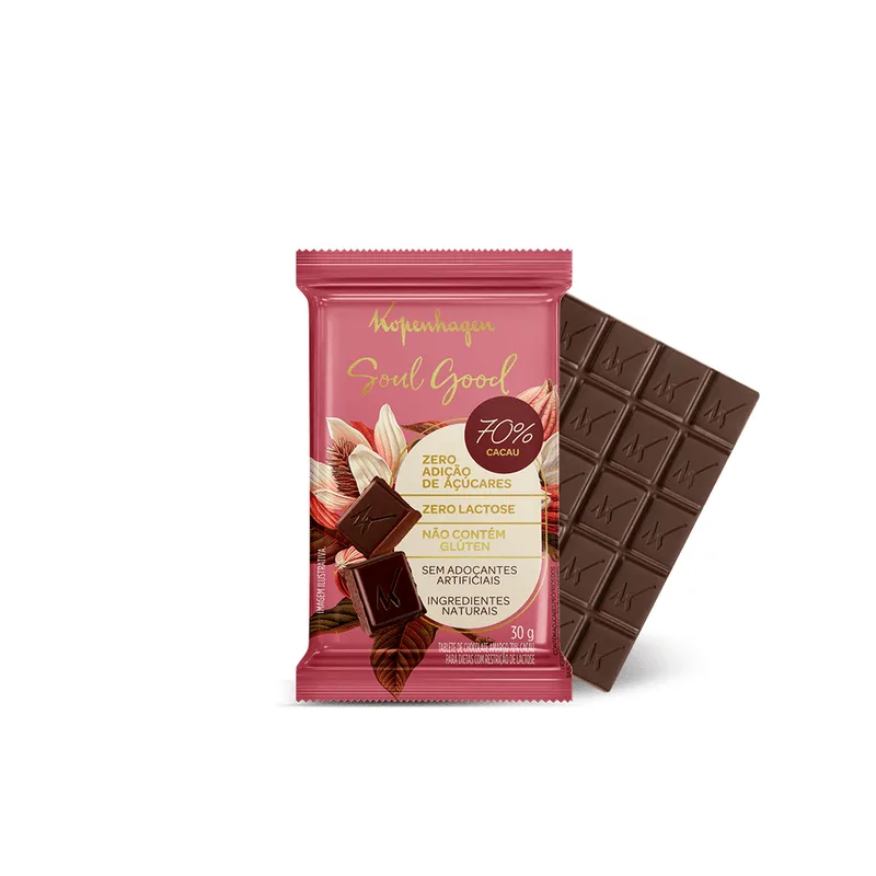 Tablete 70% Cacau Soul Good 30G