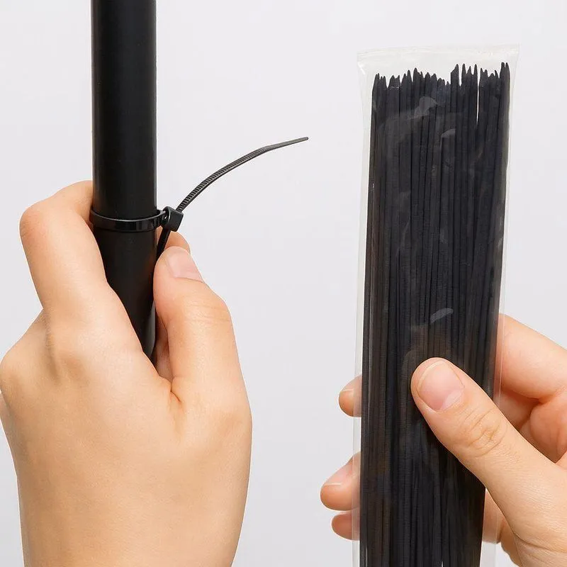 Abraçadeira De Nylon 40cm X 4,8mm Com 50 Unidades - Preta