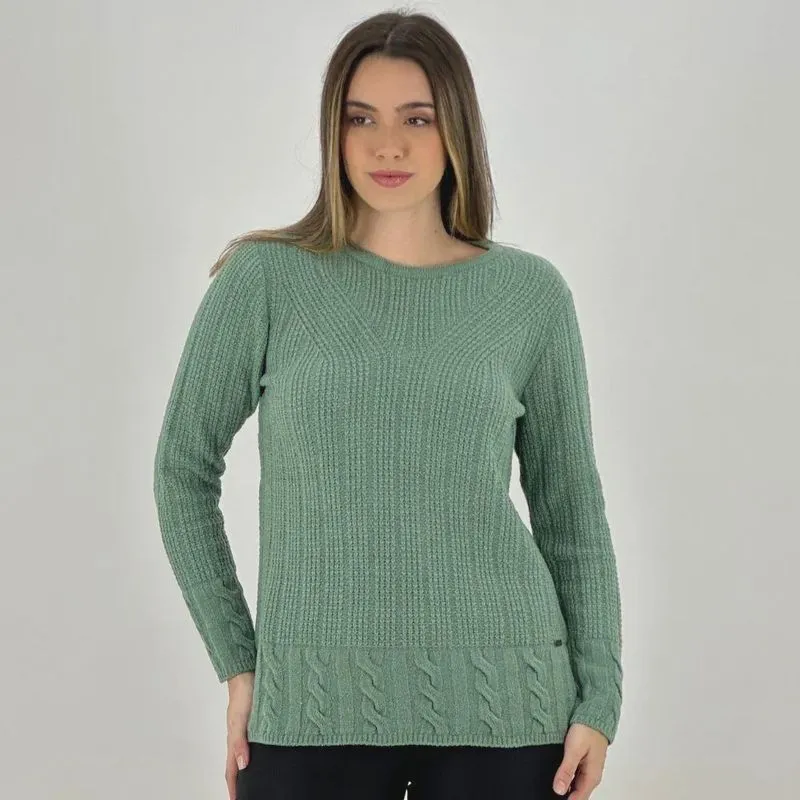 Blusa GDom Tricot Gola Redonda Feminina