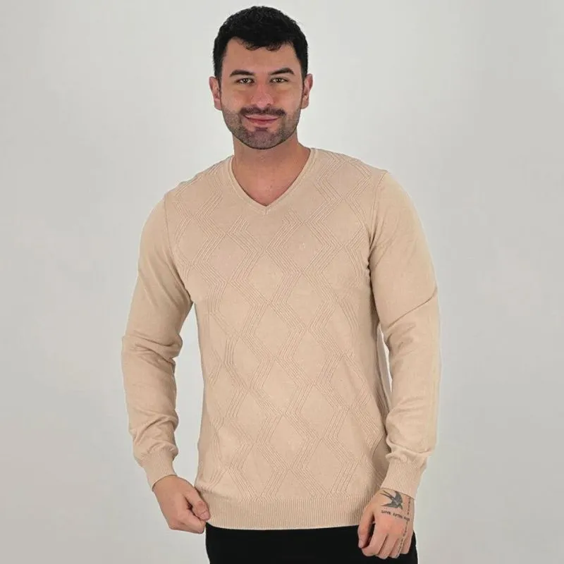 Blusa GDom Lã Gola V Masculina