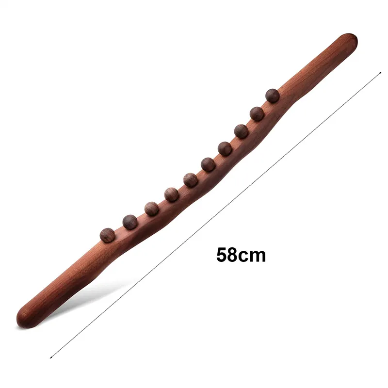 10 Contas Guasha Scraping Stick Ferramentas De Massagem De Madeira Para Pescoço
