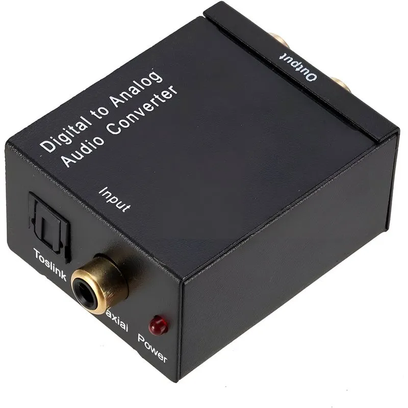 Conversor Óptico Coaxial Digital Áudio RCA Analógico - Áudio Estéreo de Alta Fidelidade