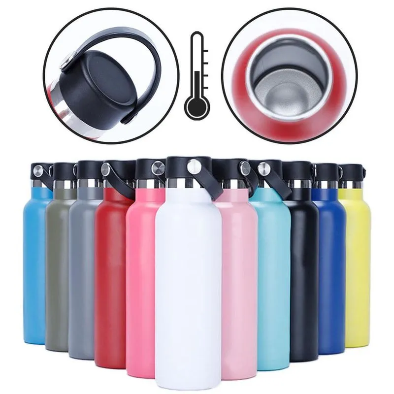 Garrafa Térmica Inox Com Tampa E Alça Para Esporte 500Ml