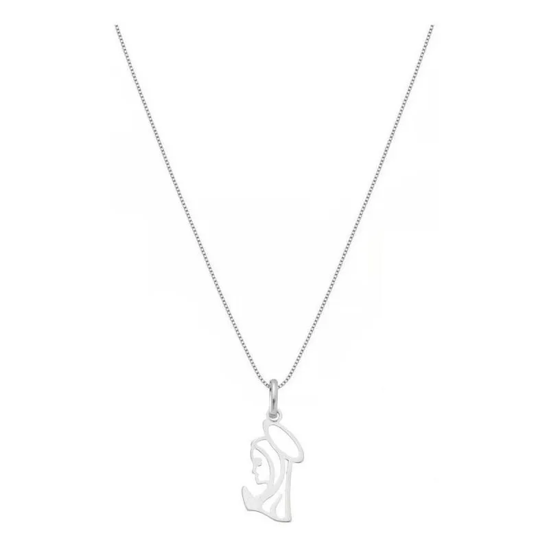 Corrente Com Pingente Nossa Senhora Aparecida Prata 925