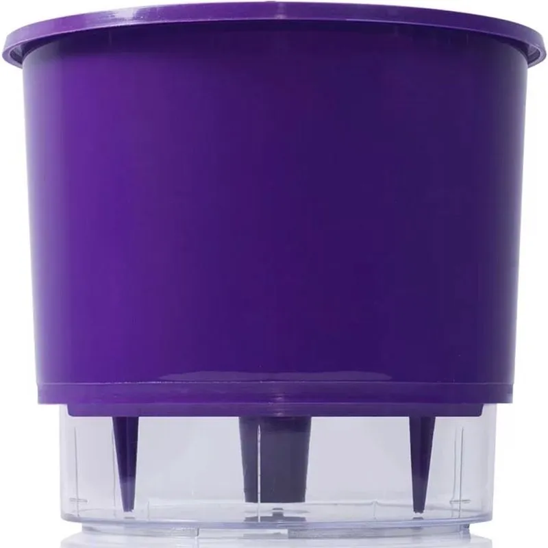 Vaso Raiz Autoirrigavel N2 12x11cm Roxo Plantas Temperos