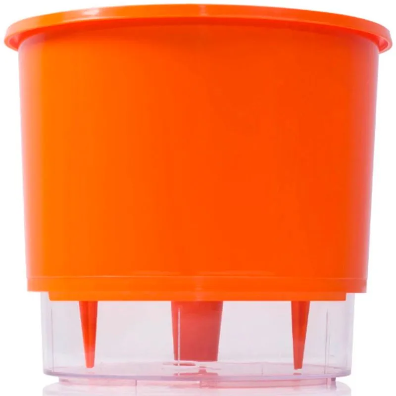Vaso Raiz Autoirrigavel Pequeno Laranja Flor Pronta Entrega