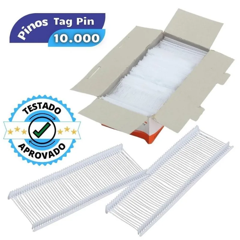 10.000 Pino Tag Pin Para Fixacao De Etiquetas De 40 Mm
