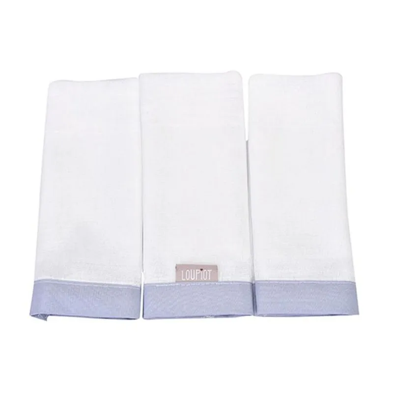 Kit Pano De Boca Minasrey 3 Peças Azul 32x32cm (MP)
