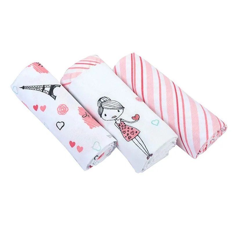 Kit Manta Cueiro 3 unidades Rosê Baby Nice