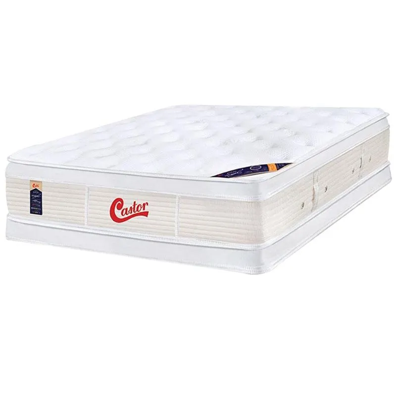 Colchão Box Queen Size Castor Gold Star Vitagel Euro Double Face 158 X 198 X 40