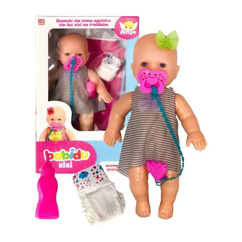 Boneca Babidu Faz Xixi Na Fralda - Acessórios Inclusos