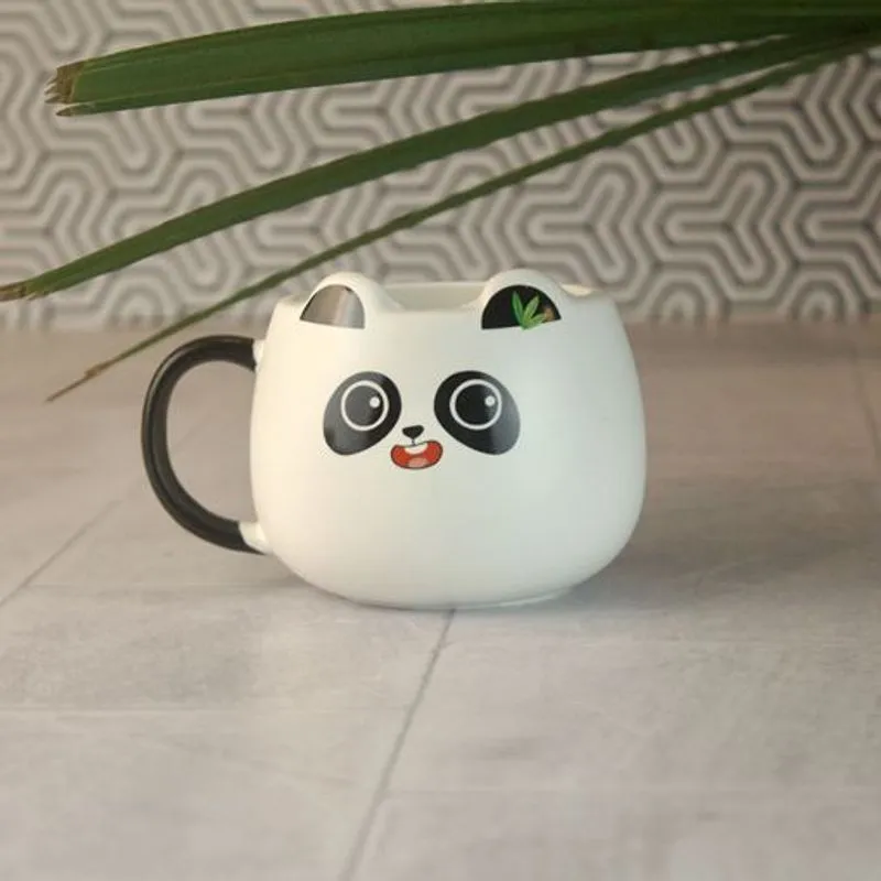 Caneca De Cerâmica Pandinha Empilhável - Folhas