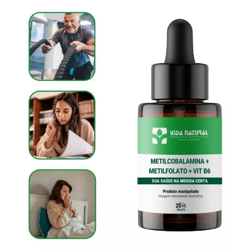 Metilcobalamina 2mg + Metilfolato 2mg + Vit B6 15mg 20ml