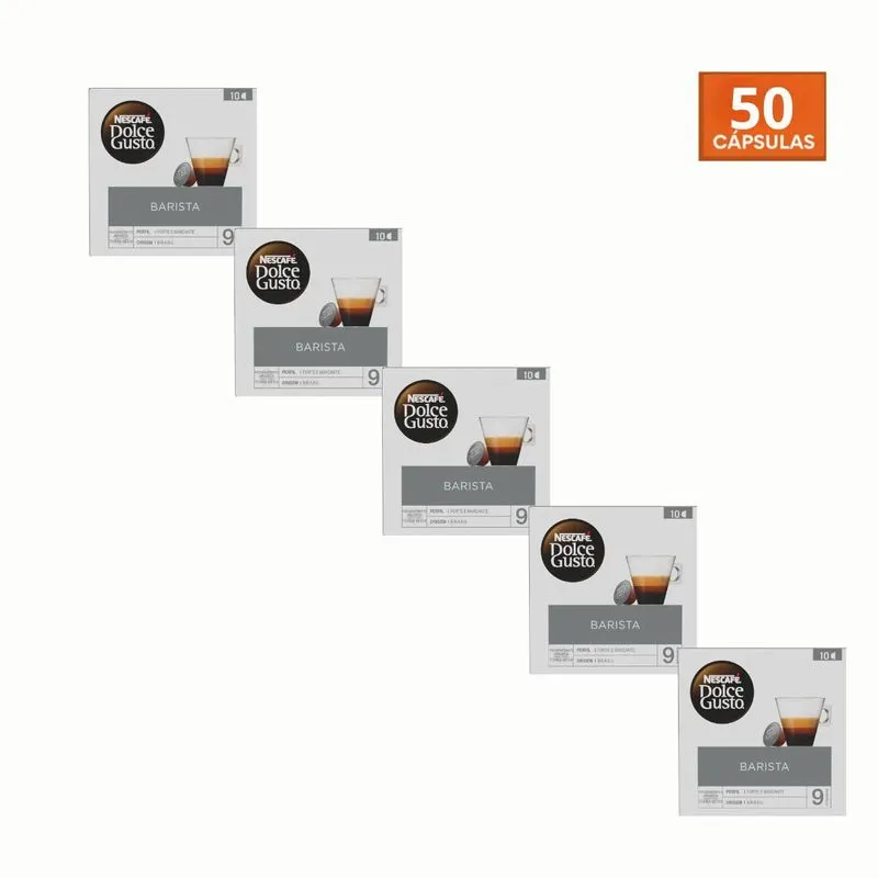 Kit 50 Capsulas De Café Espresso Dolce Gusto Barista