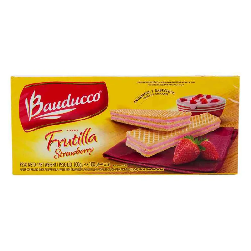 Galletitas Obleas Bauducco Fresas 100 Gr