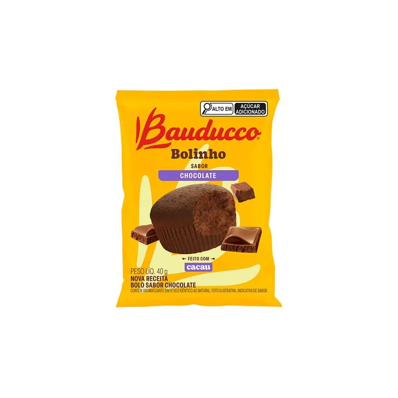 Bolinho Chocolate B. 40g Bolinho Chocolate Bauducco 40g - Display com 16