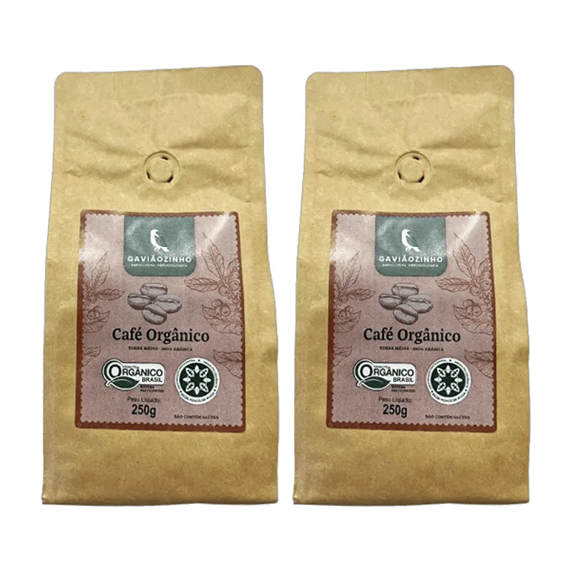 Kit 2x: Café Do Pantanal Em Grão Especial Orgânico Gaviãozinho 250g