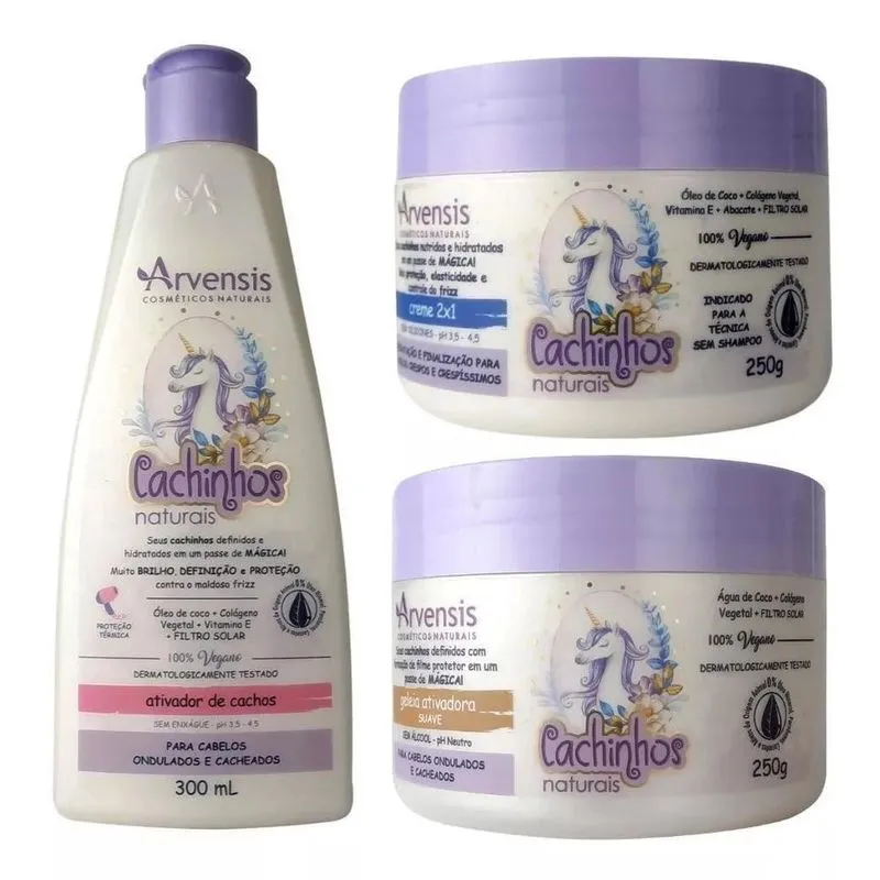 Kit Arvensis Infantil Ativador Mascara 2X1 Geleia Suave