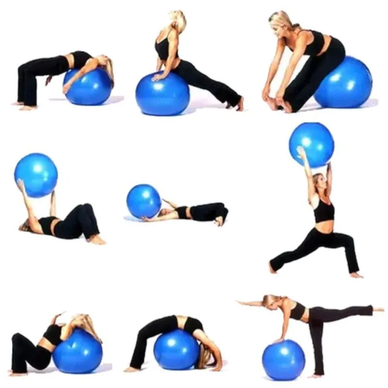 Suporte De Parede De Bola + Bola De Pilates 75 Cm