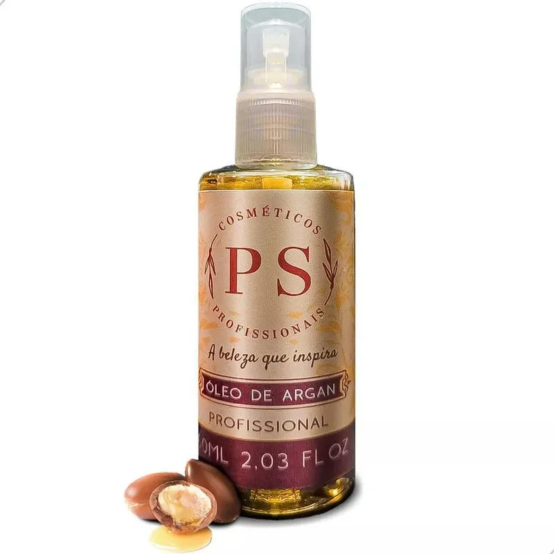 Óleo De Argan Cabelos Renovados E Brilho Intenso 60ml