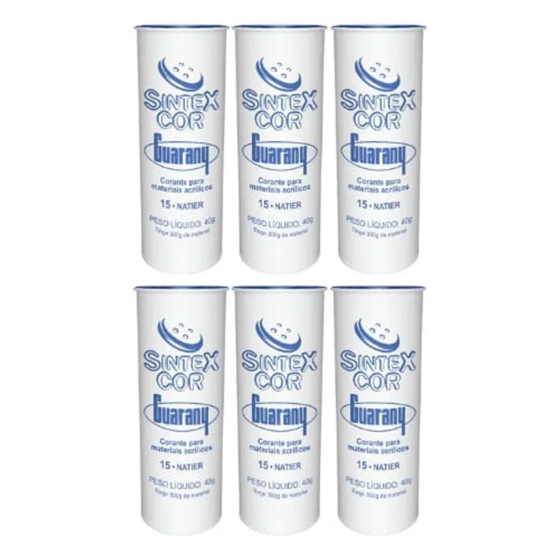 Corante Materiais Acrílicos Sintexcor Guarany 6u Azul Natier - GUARANY