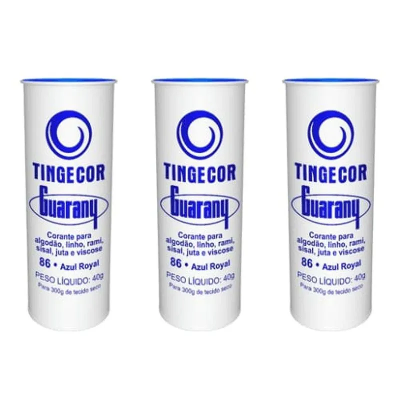 Tinta Tecido Tingecor Guarany 40G Tintol (3U) Azul Royal
