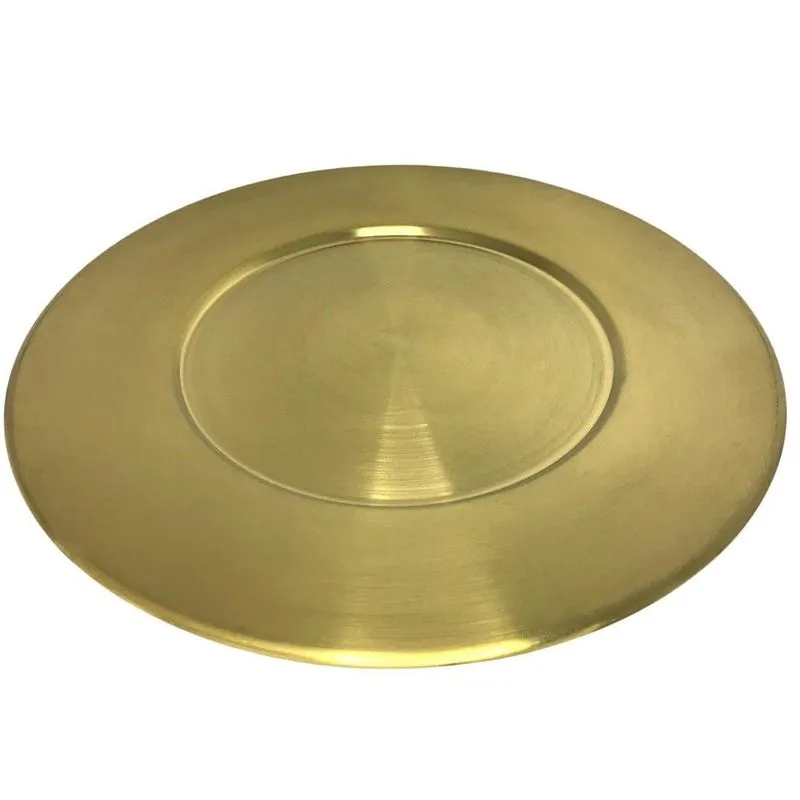 Sousplat Dourado De Aço Inox 2 Peças - By Fineza