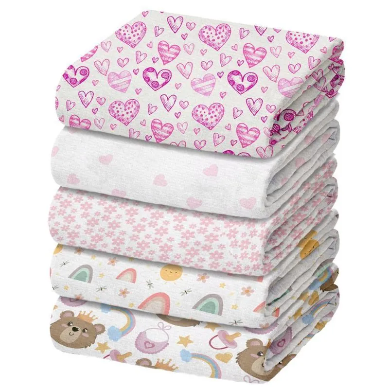 Pacote 10 Fraldas De Pano Luxo Minasrey 70x70 - Feminino