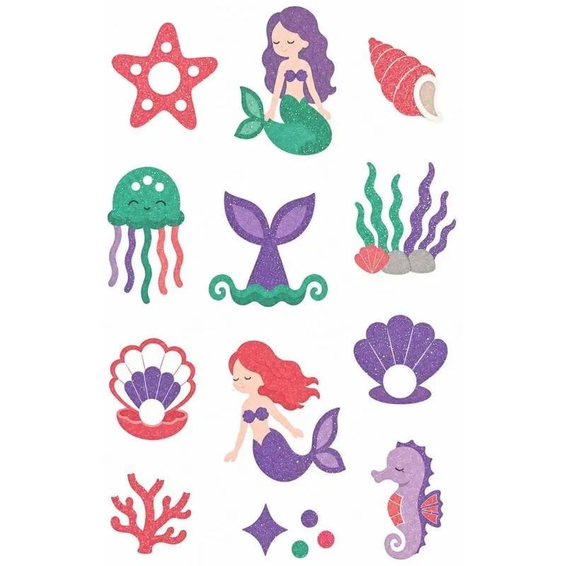 Tatuagem Glitter Club Temporária Infantil Sereias