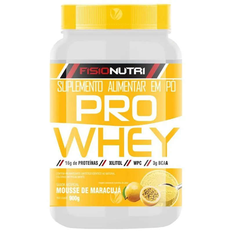 Kit 6 Pro Whey Fisionutri 900g Mousse De Maracujá
