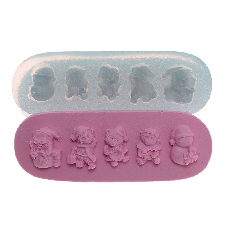 Molde De Silicone Quinteto De Natal 1 (243) Un FLEXARTE