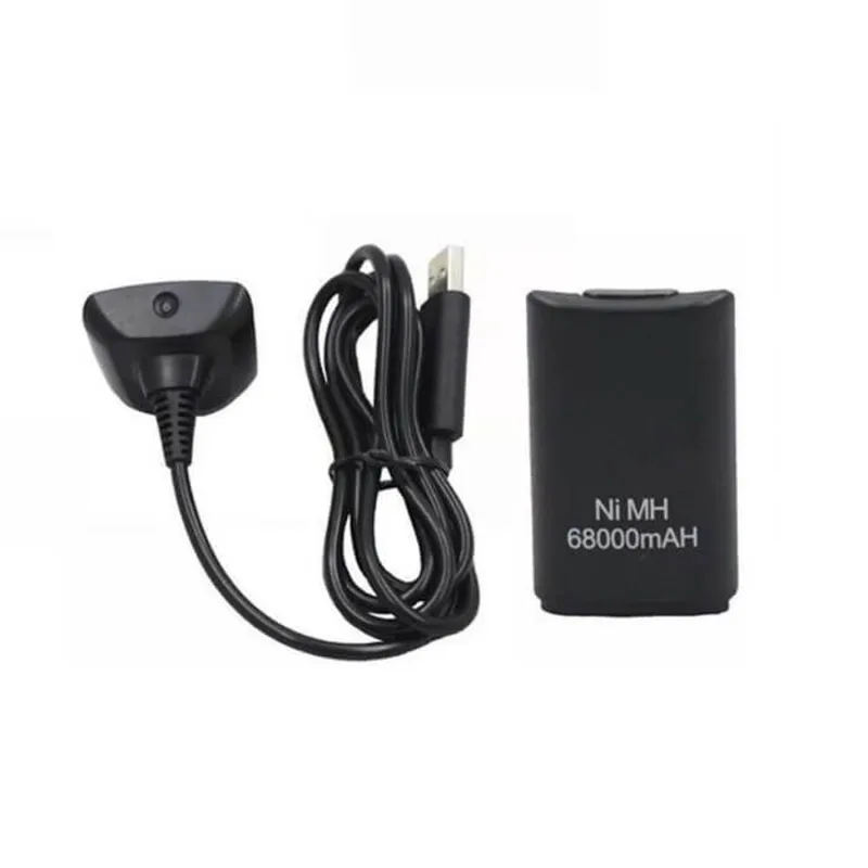 Kit Bateria Controle Xbox 360 68000Mah + Cabo Carregado