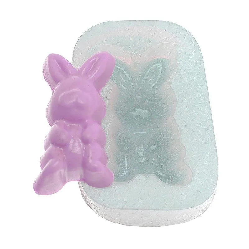 Molde de Silicone Coelhinho Agachado (05) un FLEXARTE
