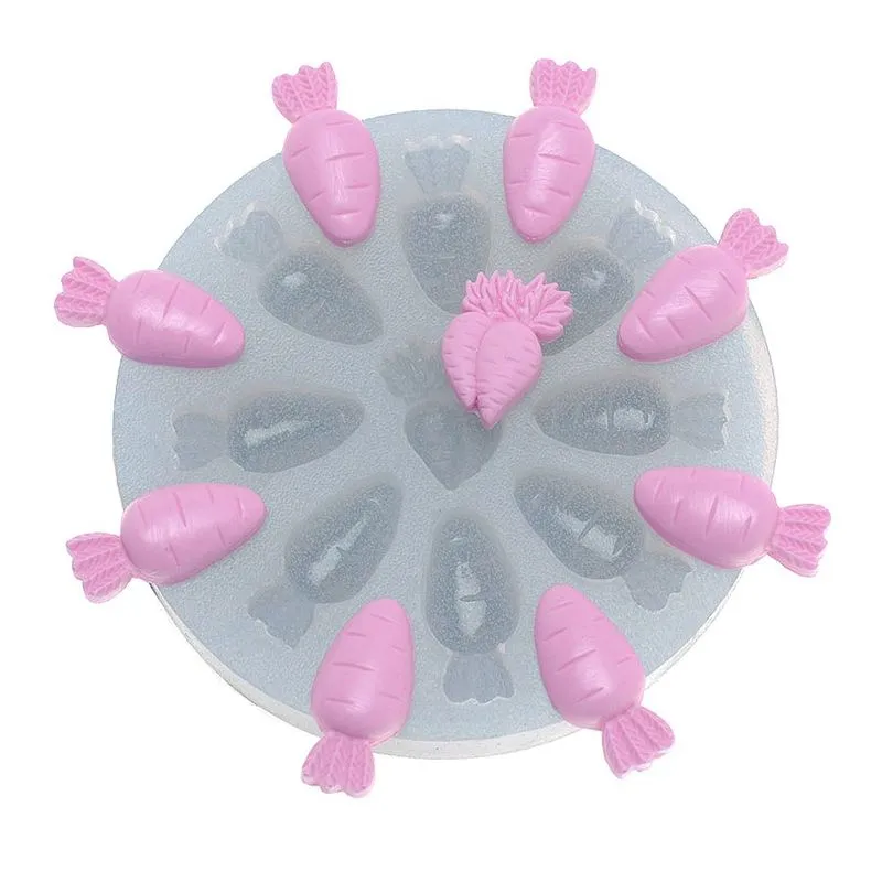 Molde de Silicone Múltiplo de Cenouras (007) un FLEXARTE